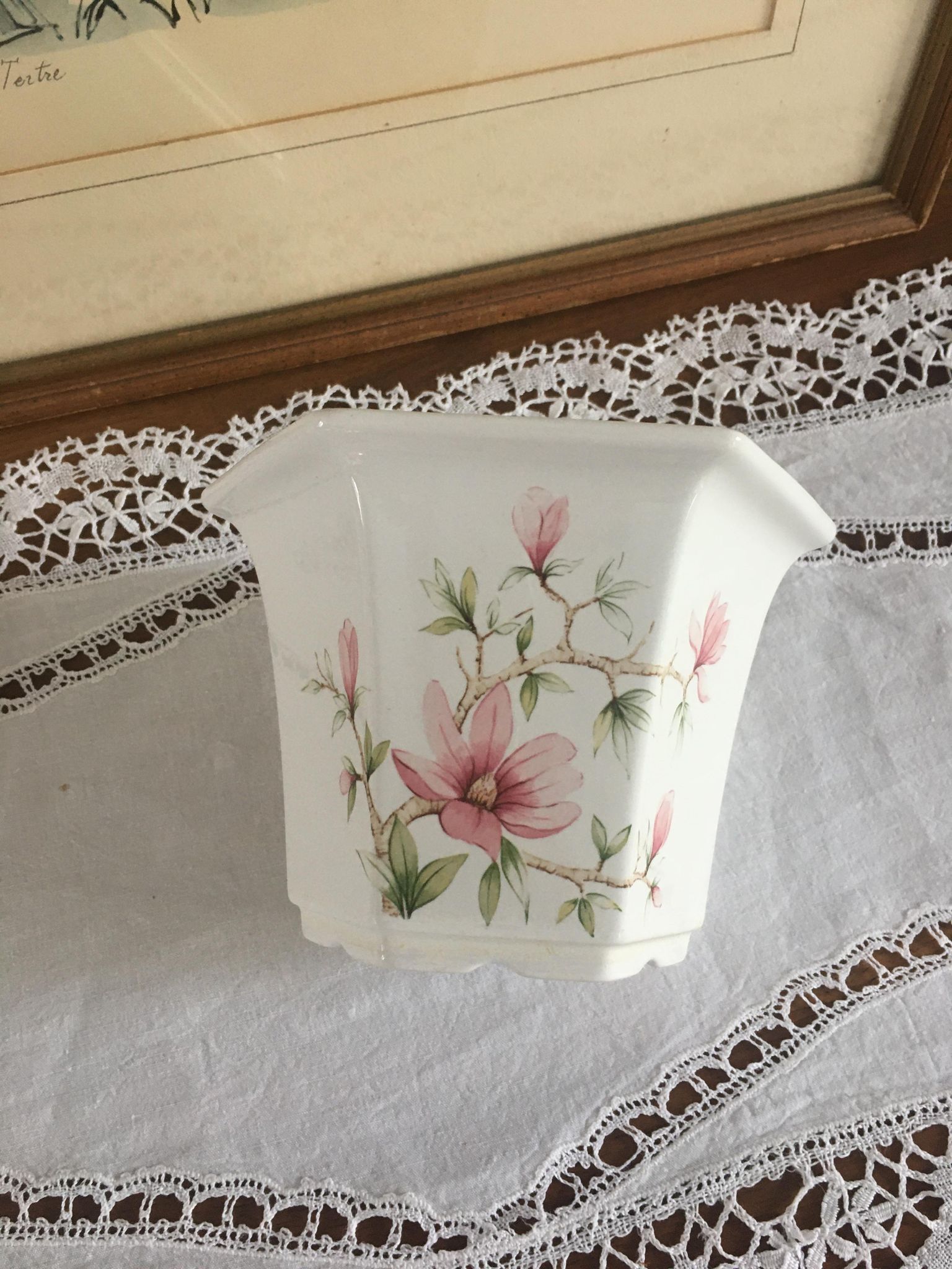 Vintage Pot Cover in English Ceramic