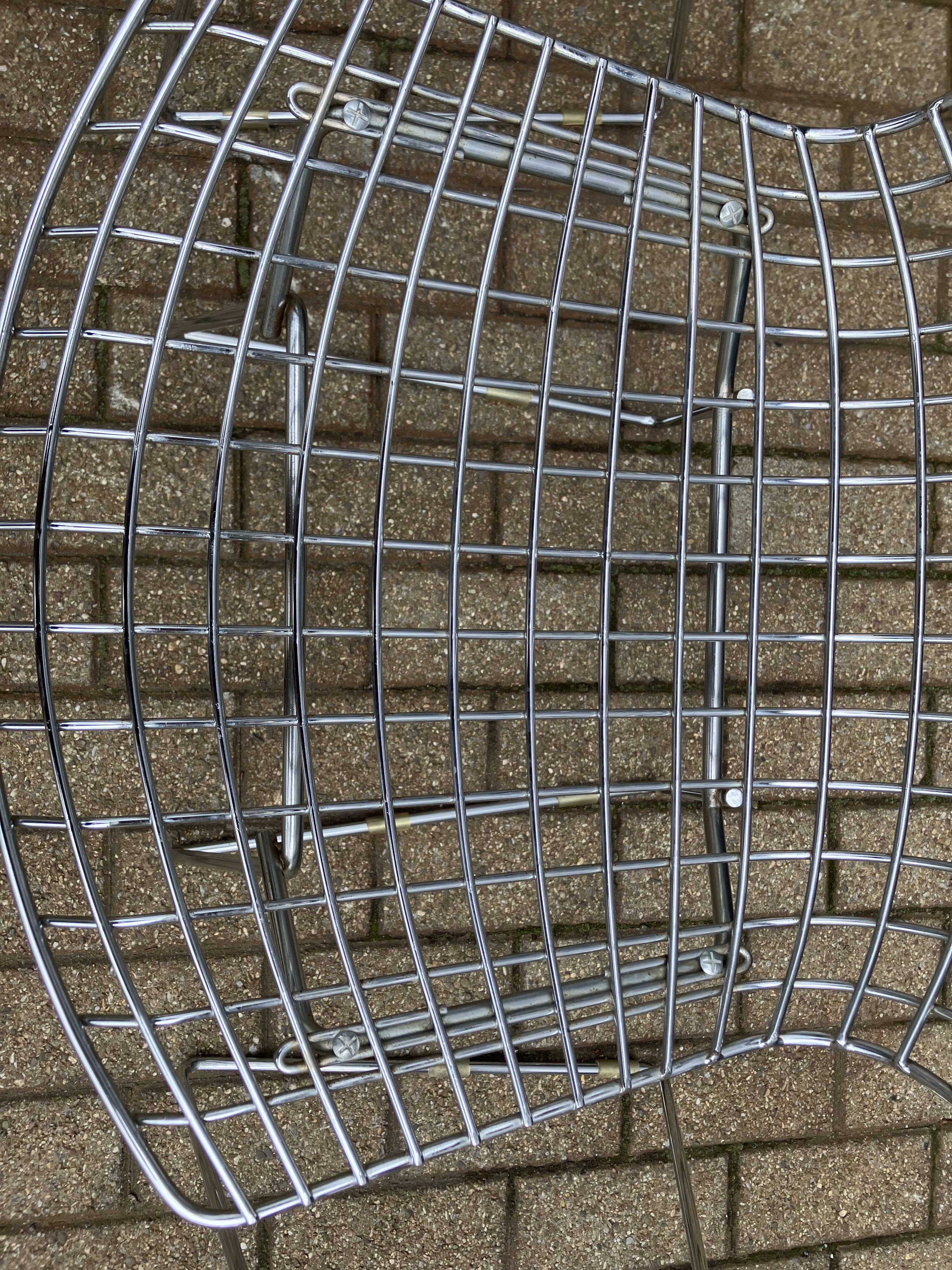 3x original Knoll Bertoia side chairs chroom