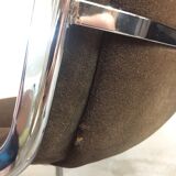 Pair velvet chairs & chrome, 1970