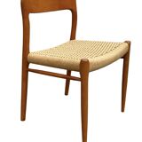 Set of 4 JL Moller model 75 chair by Niels Otto Moller Danish Design