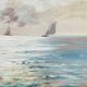 Painting: seascape - seaside in Brittany signed À Jabiol around 1900