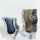 Alessandro Mandruzzato Murano Glass Vases, Hand-Blown, Italy, 1970s