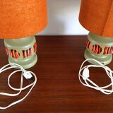 2 vintage ceramic lamps 1970