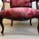 False pair of Louis XV style armchairs, nineteenth century