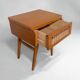 Rattan bedside table with tapered legs - Vintage 1950s 1960s