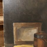 Old oil painting: still life