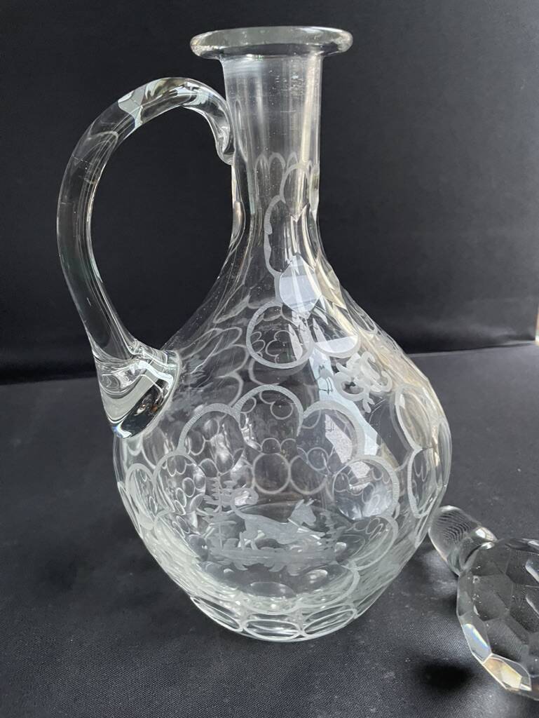 Ewer carafe – Blown and cut crystal