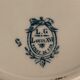 10 plates in old blue earthenware Terre de Fer Léon Graves model Louis XVI 20th century