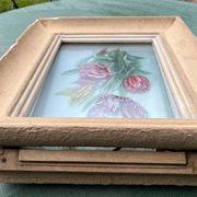 Peinture fixe sous verre signée  H.Garnier