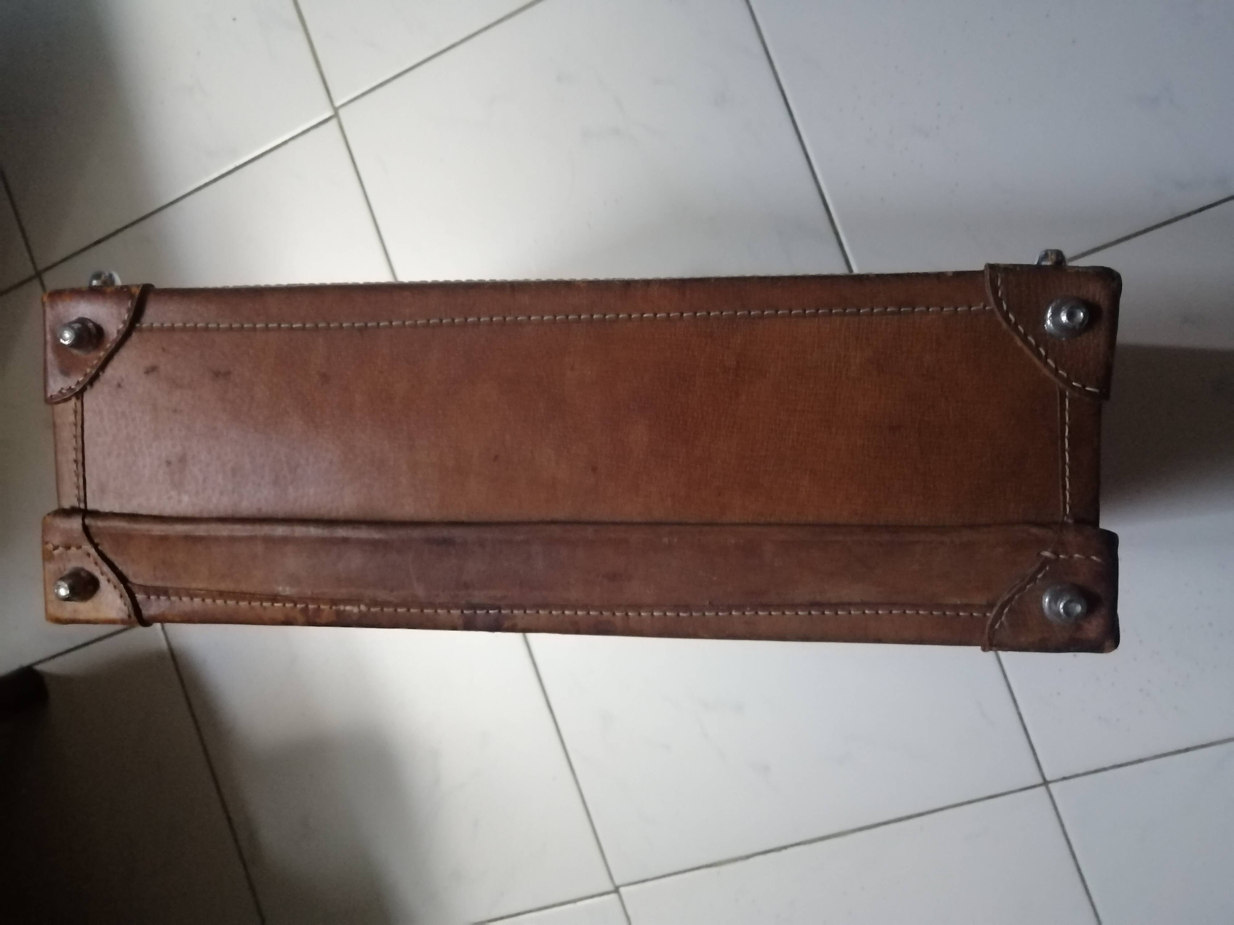 Valise en cuir (golden leaf )