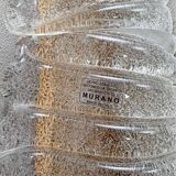 Mid-century Modern Italian Sculptural Backlit Mirror in Murano Glass Brass