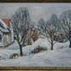 Albert krüger (1885-1965), scandinavian painting, 1930s , framed
