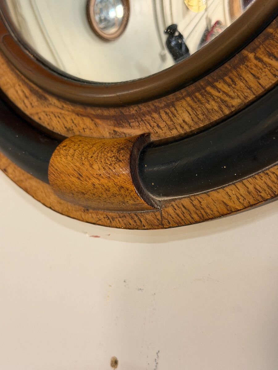 Miroir de sorcière en chêne et ébène, Angleterre vers 1920