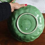 Pitcher and dish in strawberry leaf and flower slip