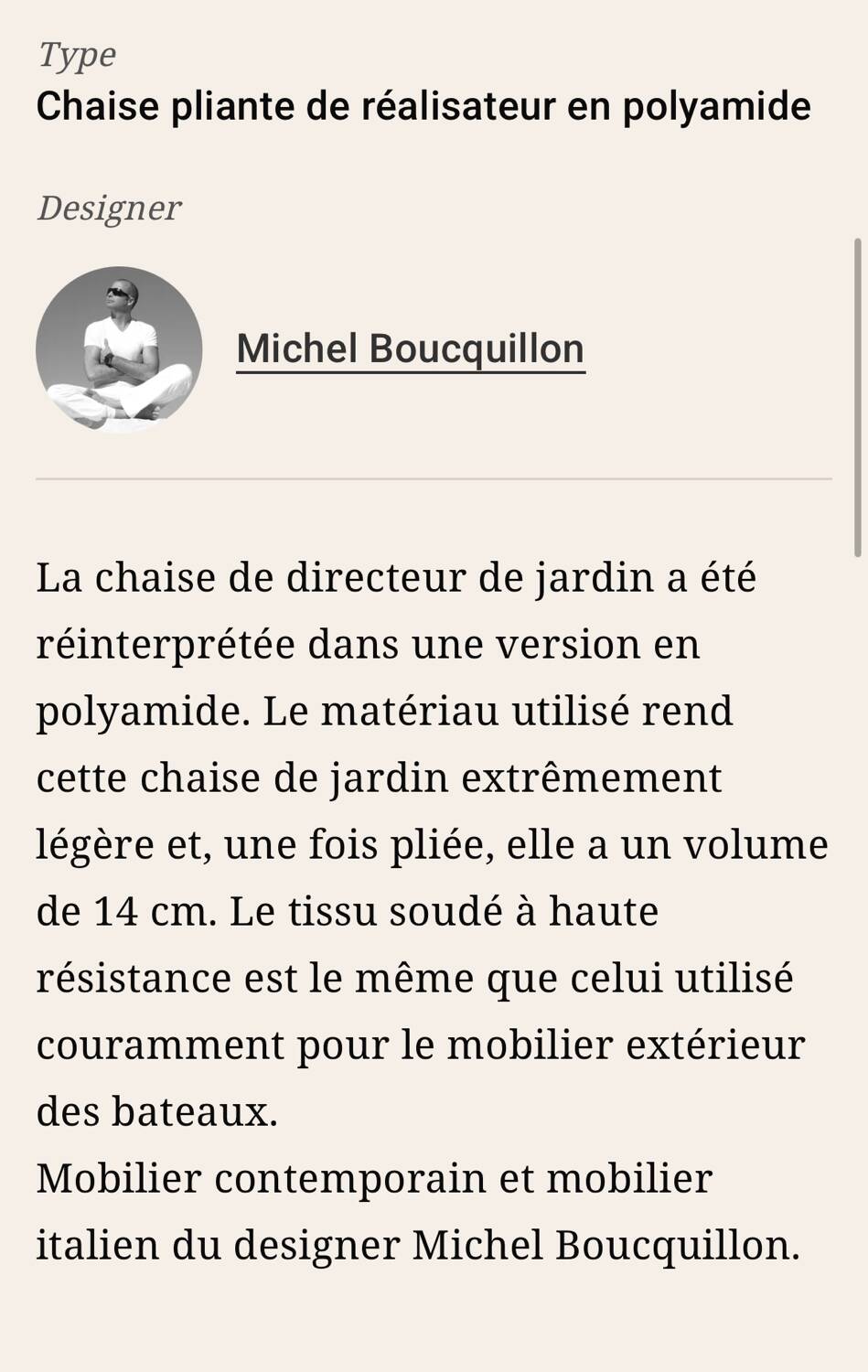 La Regista armchair by Michel Boucquillon