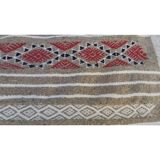 Traditional handmade Berber grey carpet in pure wool 110×70cm