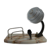 Lampe de bureau art déco avec stylo et porte-lettres