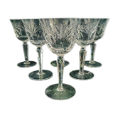 Verres à vin blanc taillés