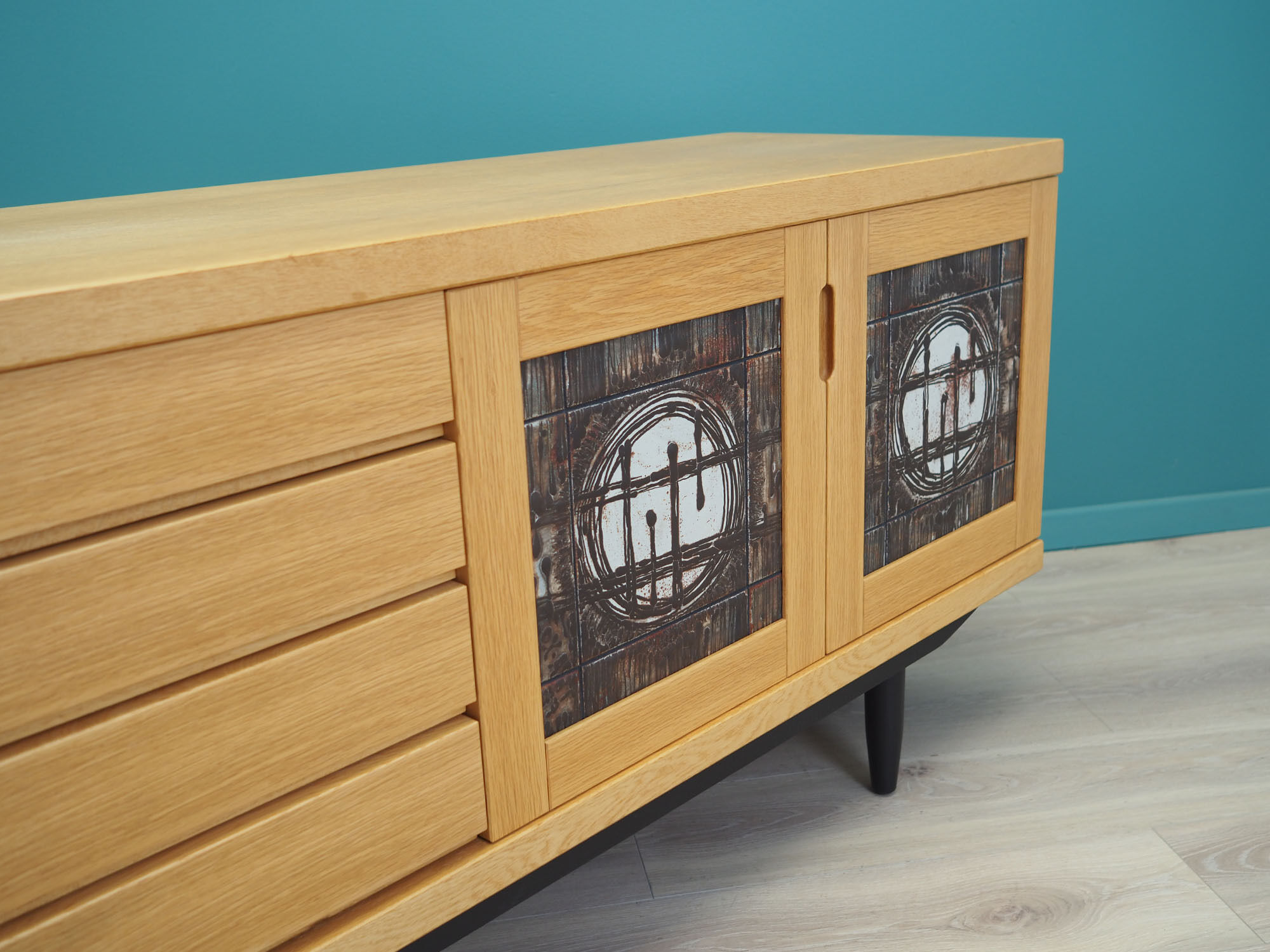 Ash sideboard, Danish design, 1970s, designer: Poul H. Poulsen, production: Gangsø Møbler