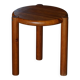 Modern Scandinavian tripod stool from the 20th century with a circular seat, 1970s.