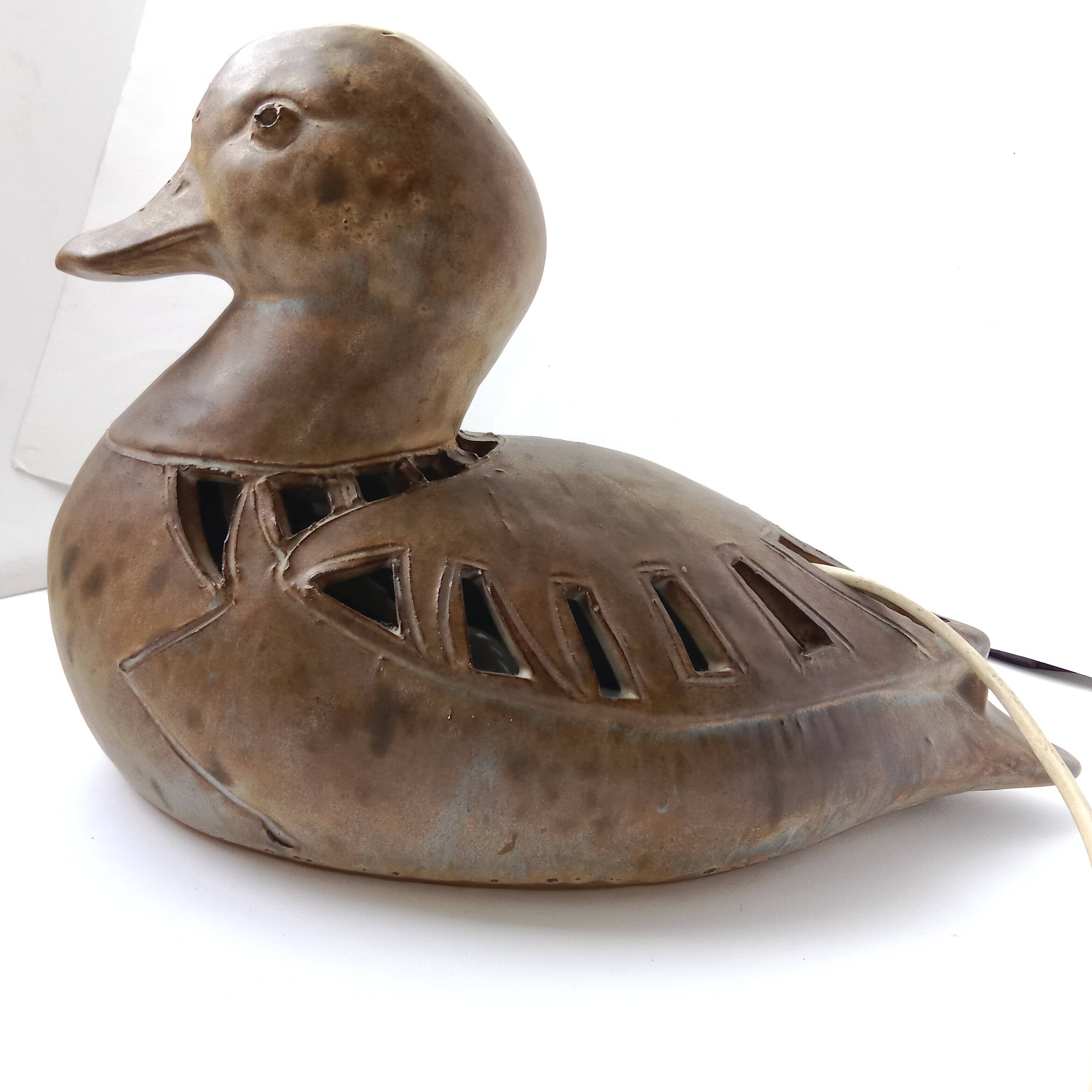 Lampe signée Agnès Escala Zoomorphe Canard circa 1970