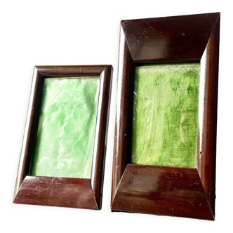 Pair of art deco mahogany frames