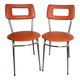 Set of vintage orange chairs