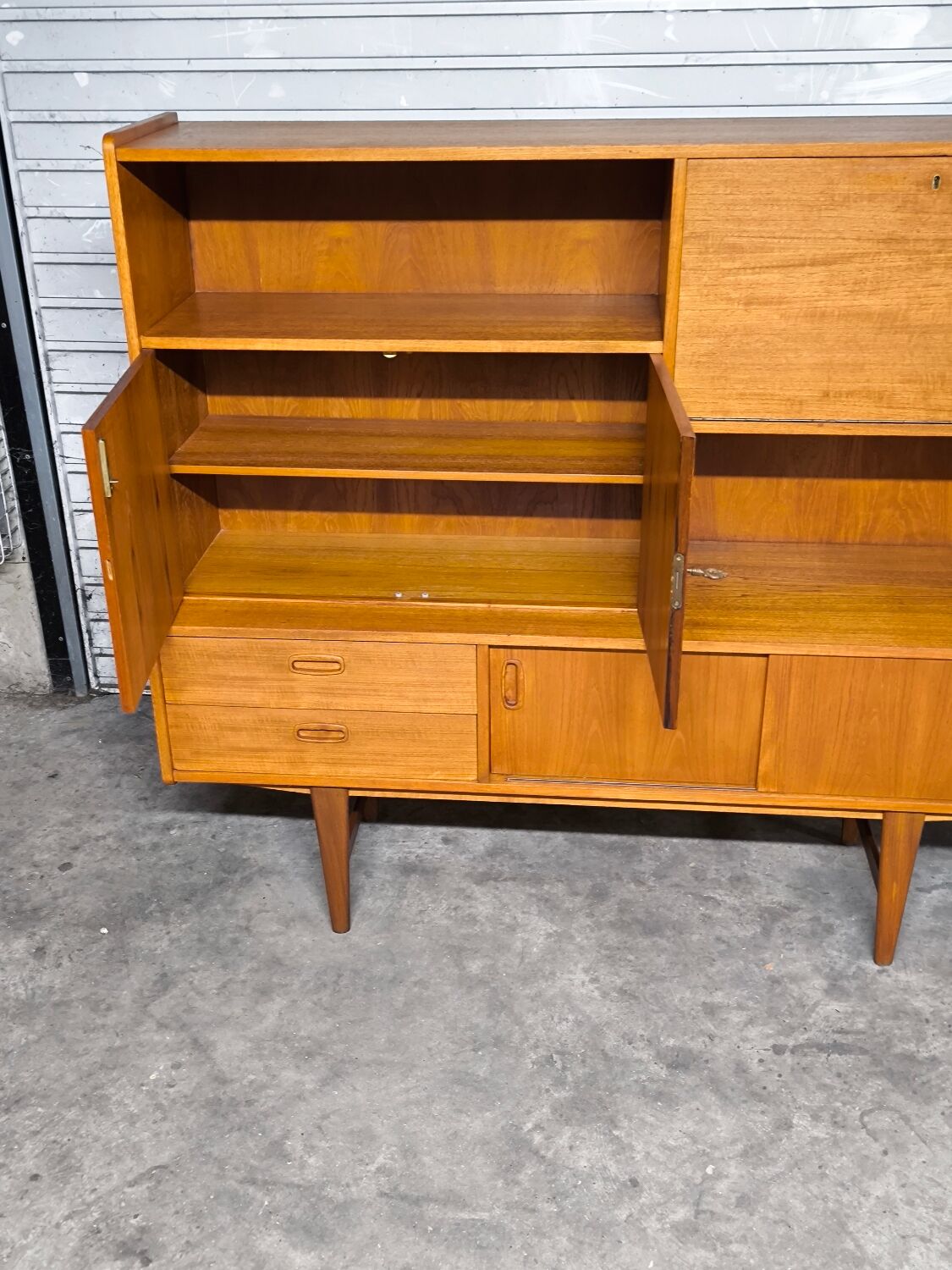 Vintage Scandinavian teak enfilade from the 1960s by Samcom.