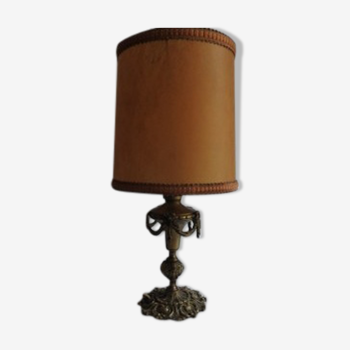 Lampe abat-jour en bronze doré