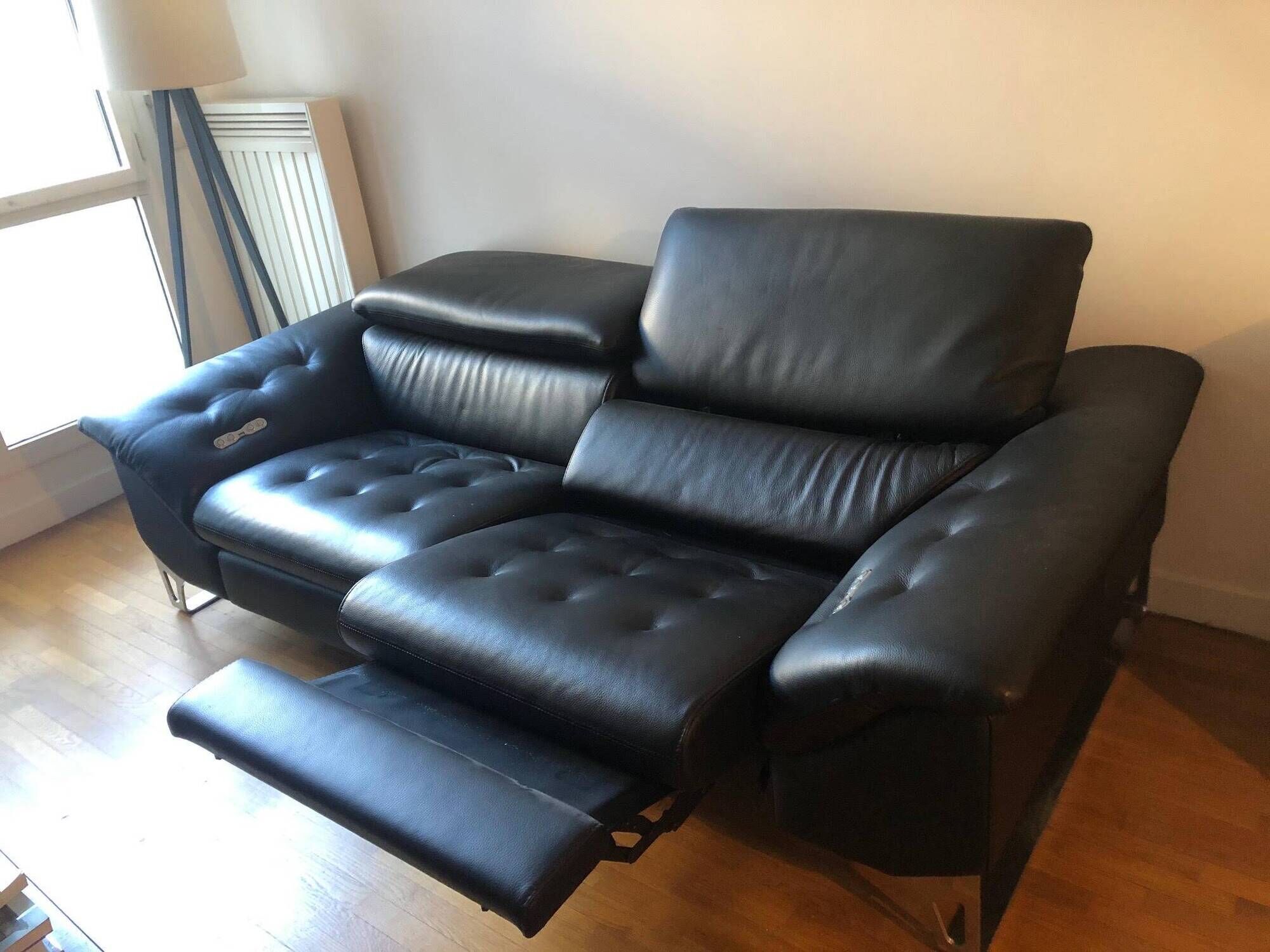 Roche bobois cinétique 2-seater full relax motorised sofa - leather category