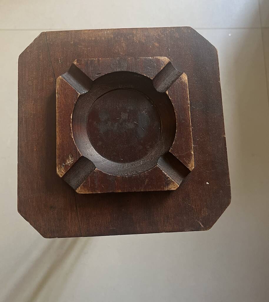 Art Deco wooden smoking table