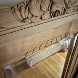 Vintage Art Deco wardrobe in raw wood