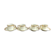 4 Moka Cups and their saucer – Limoges Porcelain