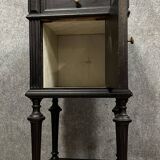 Table de nuit ou chevet style Louis XVI laqué noir