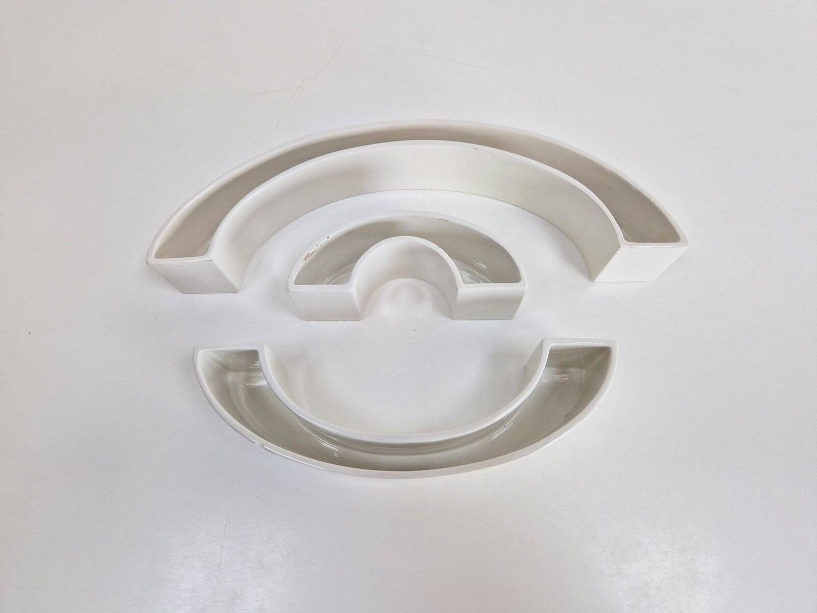 Tremiti Tondo Bowls in Ceramic by Angelo Mangiarotti for Danese Milano, 1964, Set of 3