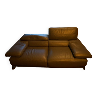 Roche Bobois leather 2-seater sofa