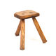 Rustic Minimalist Brutalist Wabi Sabi Oak Stool or Side Table