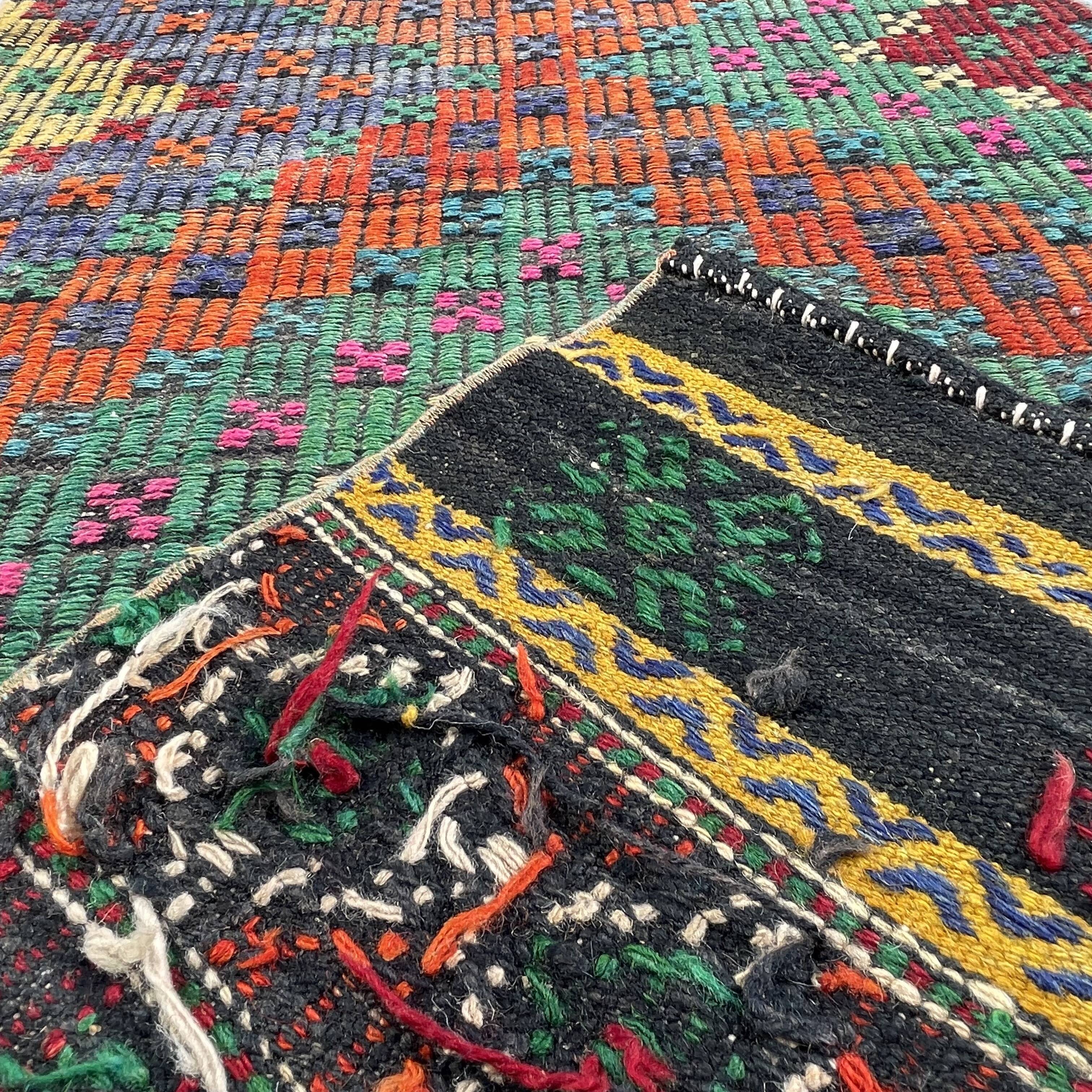 Tapis vintage turkish kilim runner 335 x 63 cm