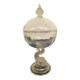 Bonbonnière ancienne en cristal et verre dépoli pied formant un poisson