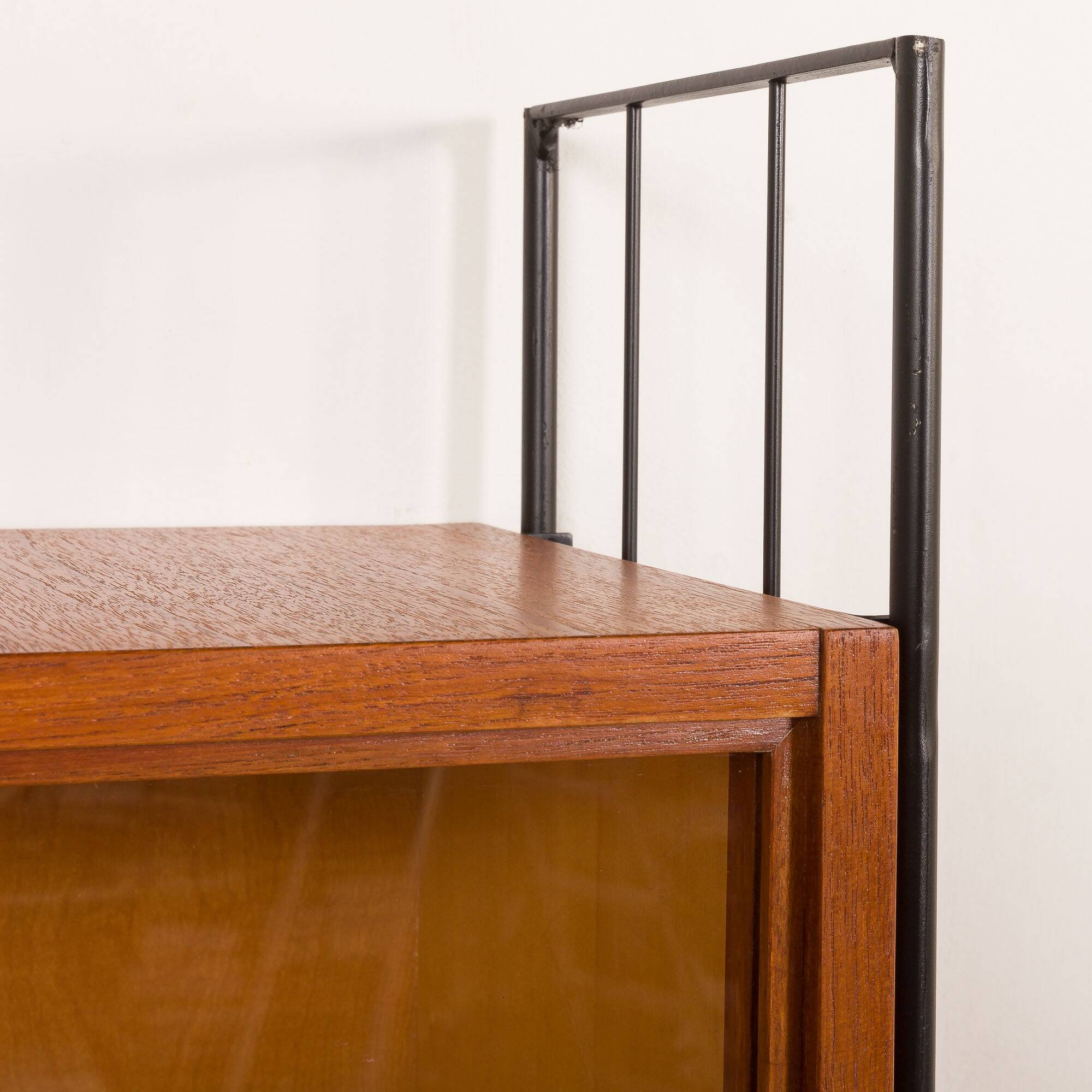 Italian mid-century free standing wall unit with a display cabinet, 1960s