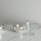 Paire de tasses en métal blanc léger