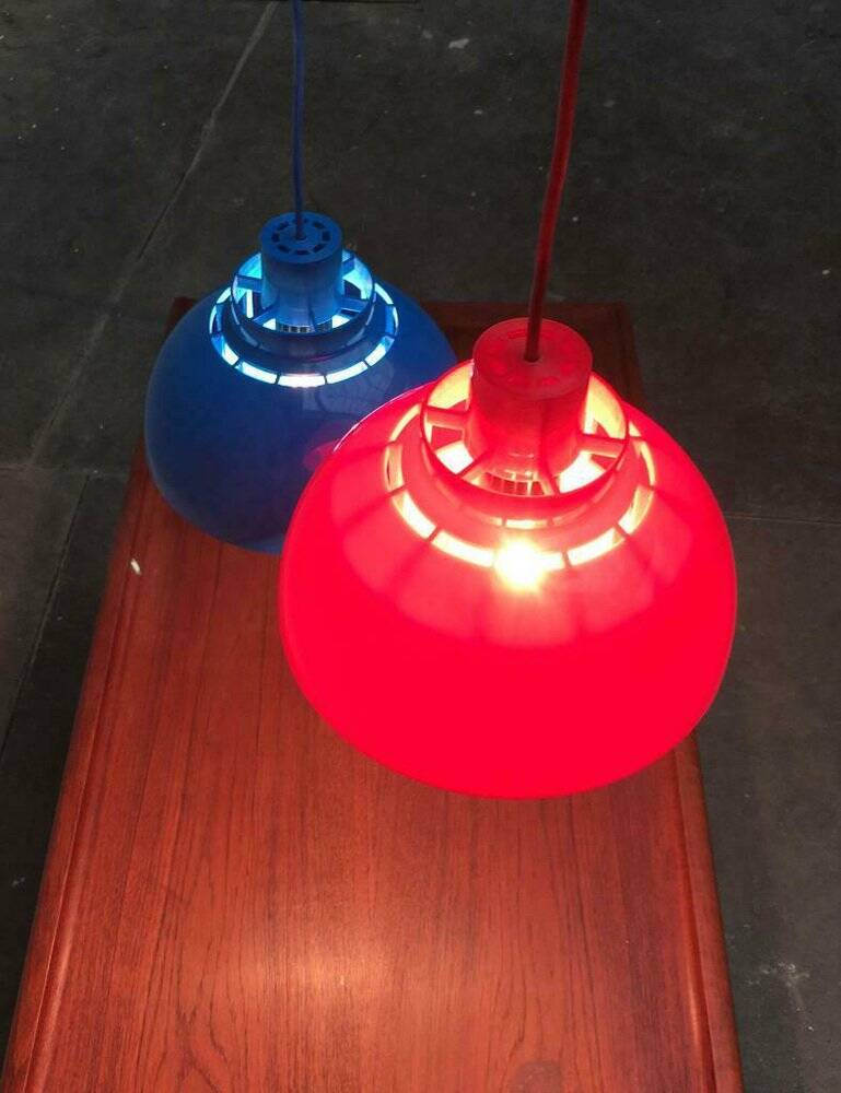 Mid-Century Danish Minisol pendant lamps by K. Kewo for Nordic Solar, 1960s, set of 2