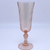 8 pink champagne flutes