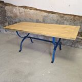 Table en fer forgé et bois massif