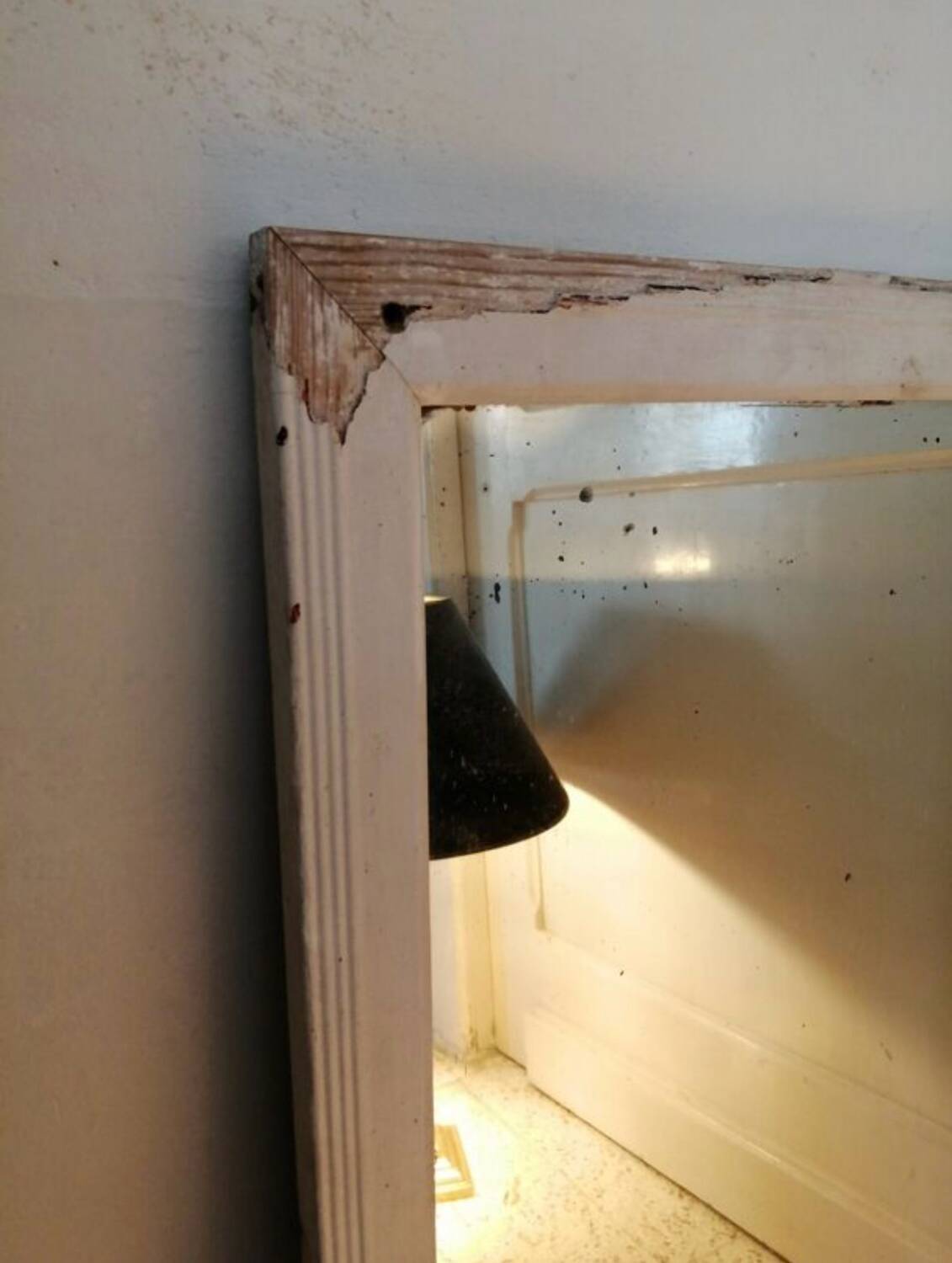 Vintage wooden mercury mirror