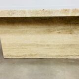 Rectangular travertine coffee table