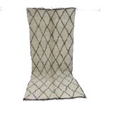Handmade wool Berber rug 295 X 117 CM