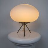 Tripod lamp with opaline UFO space age 70s
