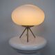 Lampe tripode avec opaline UFO space age 70s