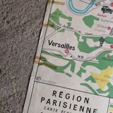 Vintage school map mdi France Paris Paris region